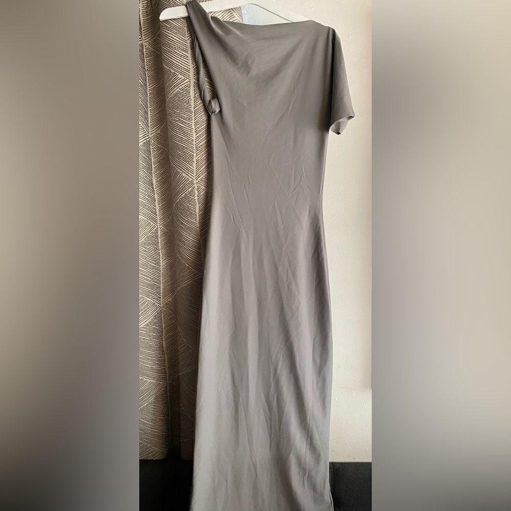 NWT Kylie Jenner KHY Stretch Twist Maxi Dress Gray Size XXS - Picture 7 of 14